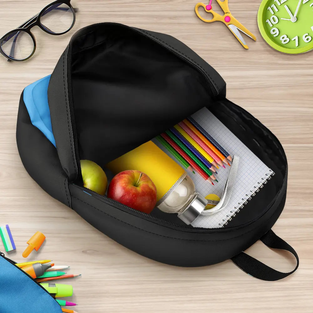 Back To School, Gift For Kids, Top Market, Adorable, Vector - 3D Effect Building Blocks Master Builder - Personalized Canvas Backpack