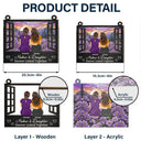 Gift For Mother,Mom,Children - Mother And Daughter Children Forever Linked Together - Personalized Window Hanging Suncatcher Ornament