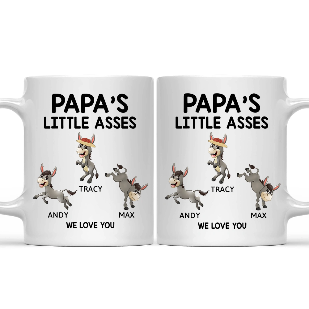 Papa's Little Donkeys - Personalized Mug