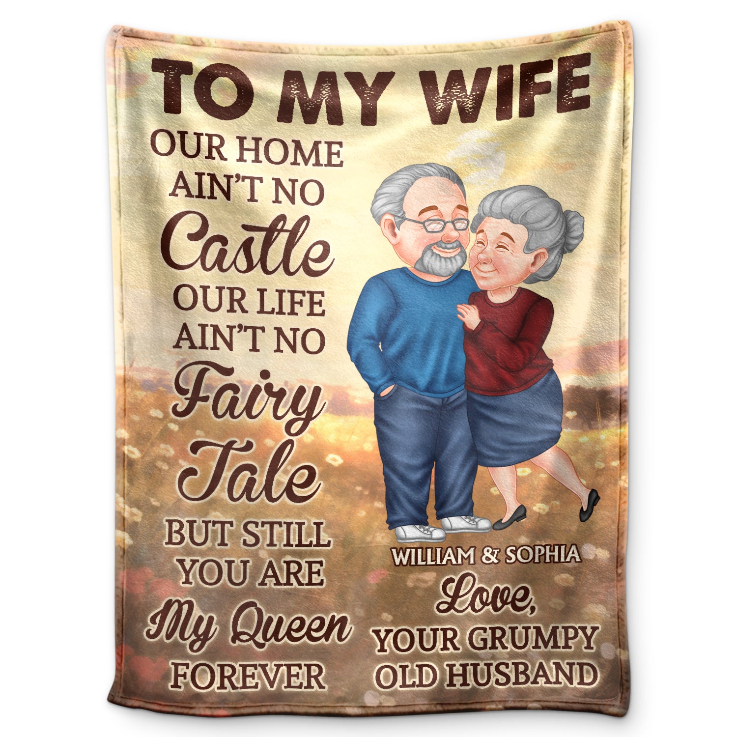 Our Home Ain't No Castle - Anniversary, Loving Gift For Couples, Husband, Wife - Personalized Fleece Blanket