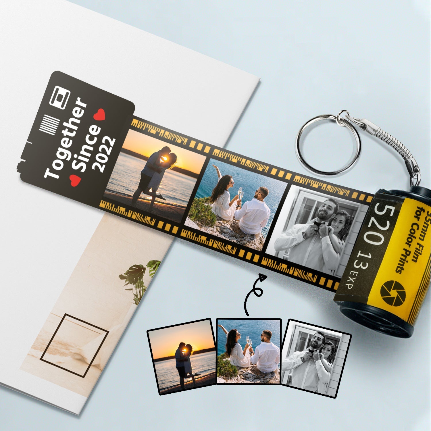 Soufeel Personalized Keychain Film Roll Text Soufeel Film Roll