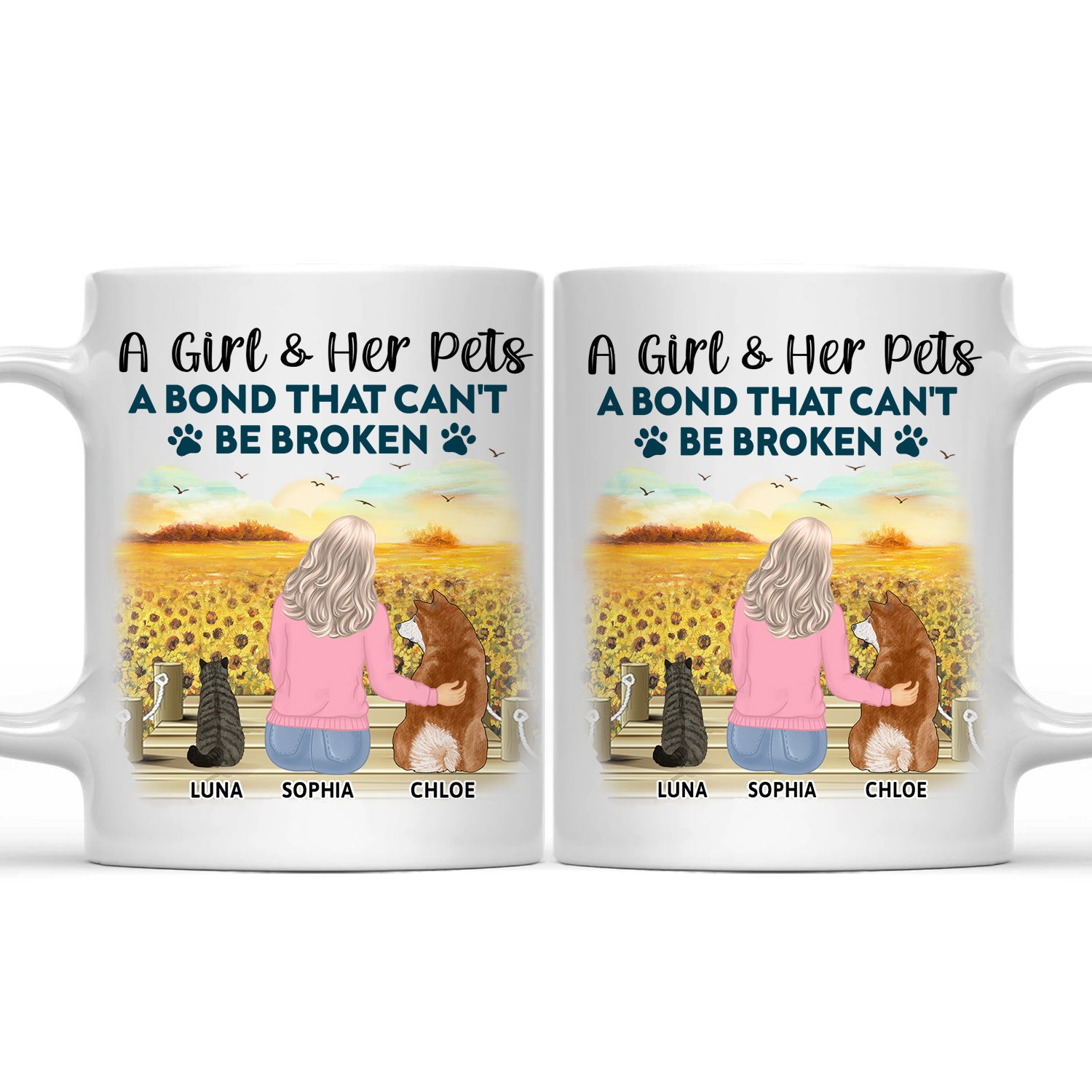 A Bond That Can't Be Broken - Gift For Cat Lovers, Dog Lovers, Dog Mom, Dog Dad, Cat Mom, Cat Dad - Personalized Mug