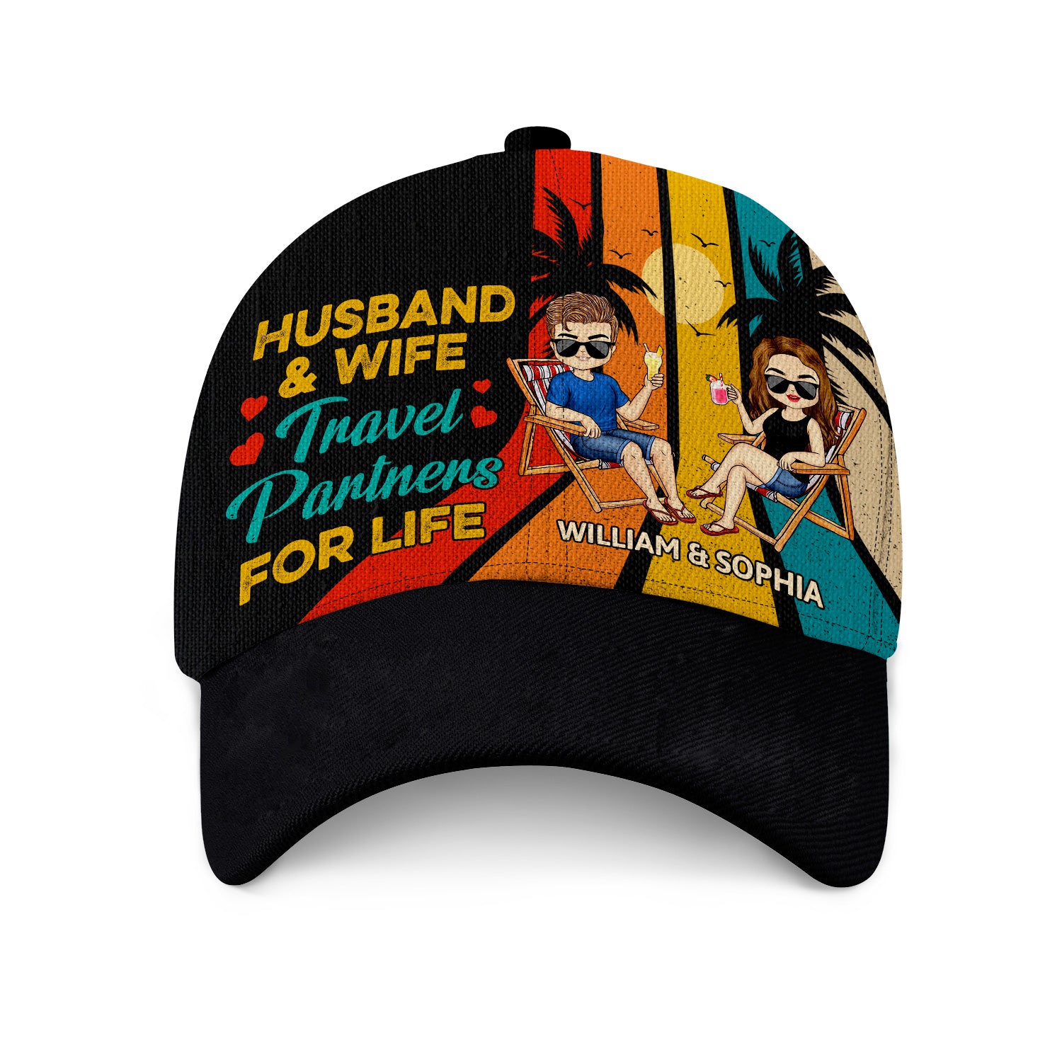 Travel Partners For Life - Gift For Traveling Lovers, Couples, Husband, Wife - Personalized Classic Cap