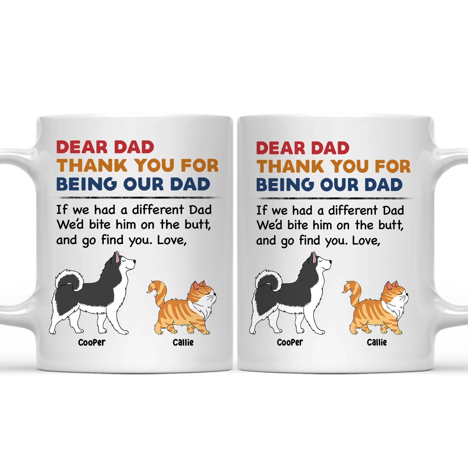 Pet Thank You For Being My Mom Dad - Funny Gift For Dog Lovers, Cat Lovers - Personalized Mug