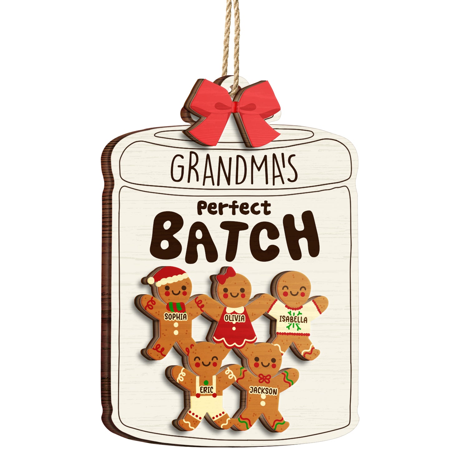 Grandma Grandpa Mom Dad Perfect Patch - Gift For Mom, Dad, Grandparents - Personalized 2-Layered Wooden Ornament