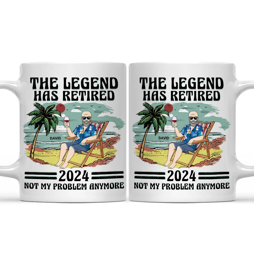 The Legend Has Retired Vintage - Personalized Mug