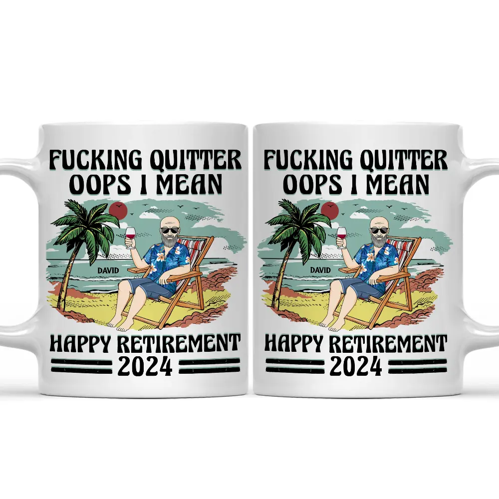 Oops I Mean Happy Retirement Vintage - Personalized Mug