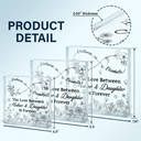 Gift For Mother, Gift For Daughter, Mom - Daughters (Adult), Mom - Daughters (Young), Love - The Love Between Mother & Daughter Is Forever Infinity - Personalized Square Shaped Acrylic Plaque