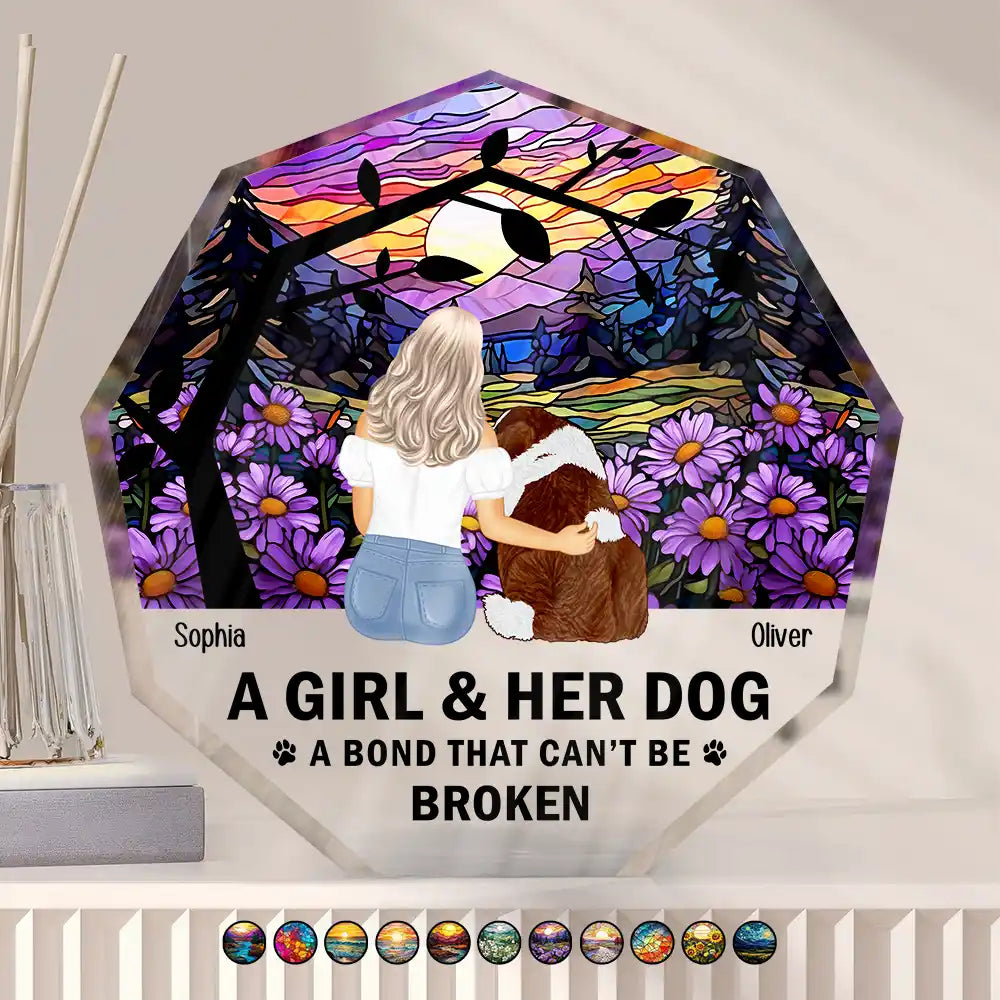 Personalized Memorial Cat Nonagon Acrylic Plaque - Memorial Gift Idea For Dog/Cat/Rabbit Owners - I Miss You