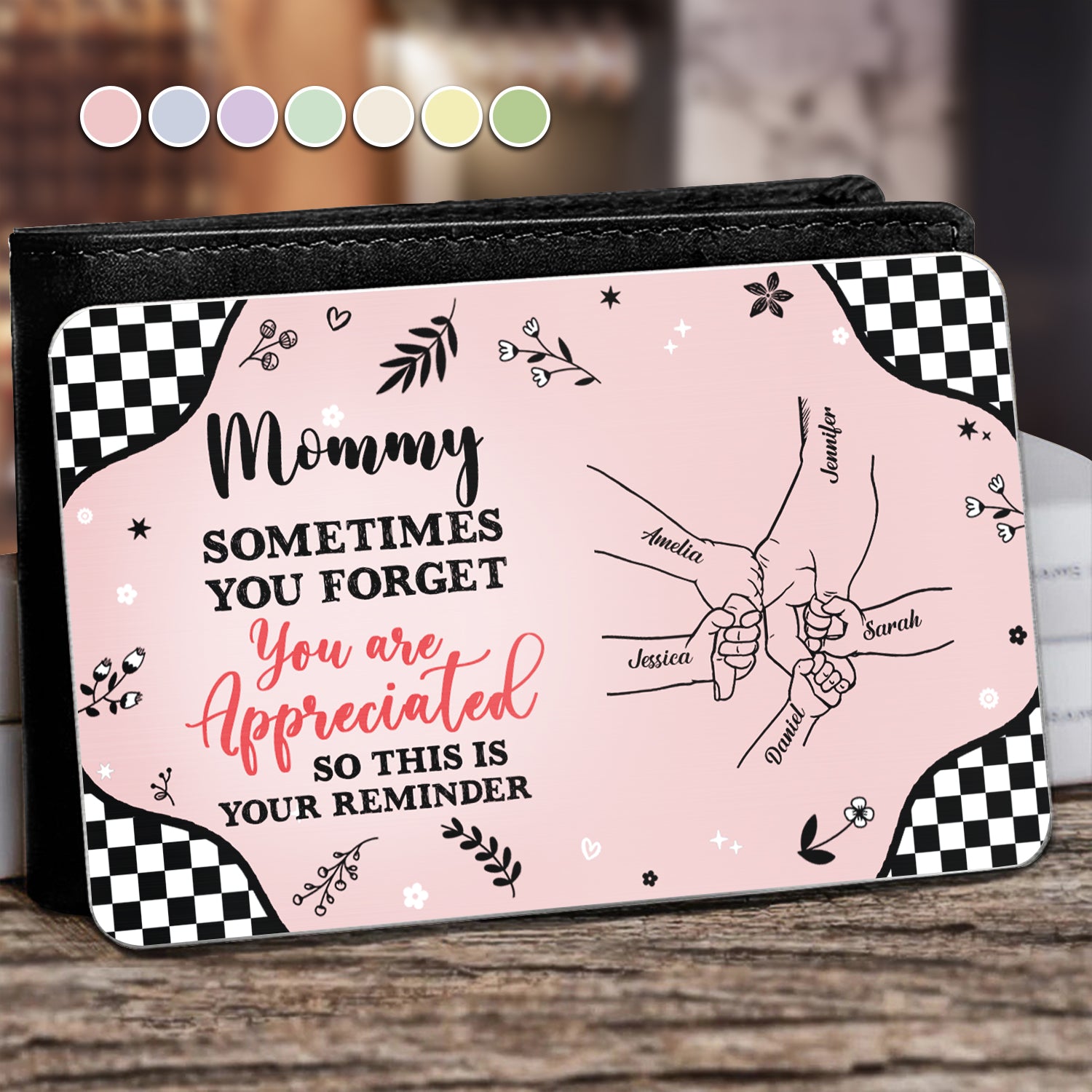 Sometimes You Forget You're Appreciated - Gift For Mother, Mom - Personalized Aluminum Wallet Card