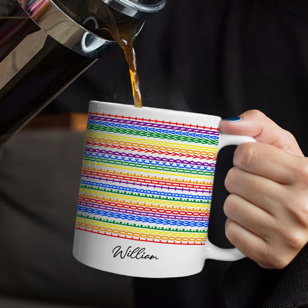 Gift For Couples,Gift For Husband,Gift For Wife,Gift For Boyfriend,Gift For Girlfriend,LGBT,Gift For Yourself,Gift For Women,Gift For Men,Love,Funny - Love Whoever You Want Hidden Message - Personalized Mug