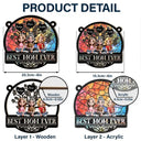 Gift For Mother,Love - Best Mom Ever - Personalized Window Hanging Suncatcher Ornament