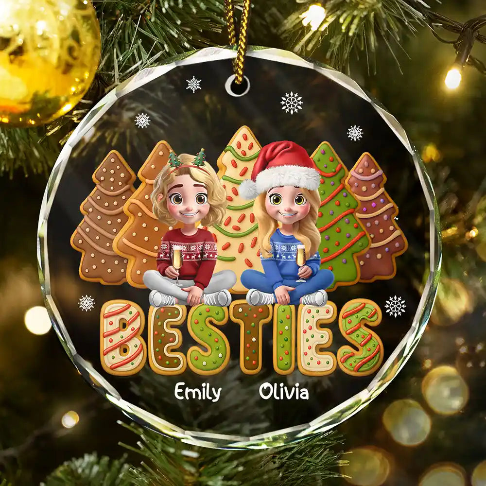 Custom Circle Glass Ornament -  Personalized Christmas Birthday Gifts For Family, Dog Cat Lovers - My Pet My Happy Place main image 0