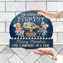 Gift For Couples, Gift For Husband, Gift For Wife, Camping, Campsite, Happy - Camping Firepit Couple Where Music Gets Played - Personalized Custom Shaped Wood Sign