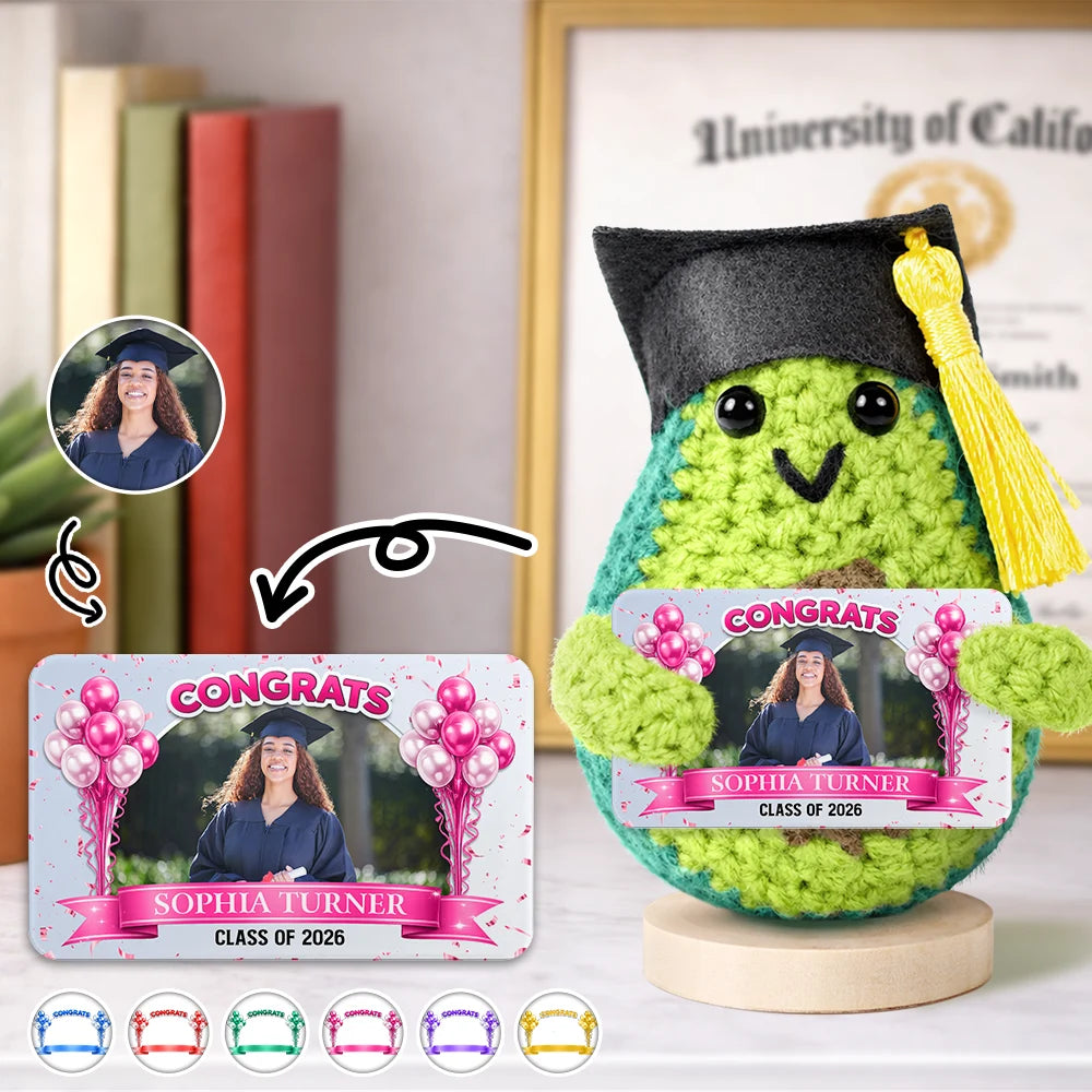 Custom Photo Congrats Graduate - Personalized Doll Crochet With Custom Photo Congrats Graduate - Personalized Doll Crochet With