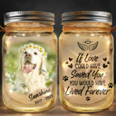 Custom Photo,Memorial,Pet Lovers,Dog Lovers,Cat Lovers,Sad - Custom Photo Dog Cat Pet Memorial The Paw Prints Left By You - Personalized Mason Jar Light
