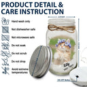 Custom Photo,Memorial,Pet Lovers,Dog Lovers,Cat Lovers,Sad - Custom Photo Dog Cat Pet Memorial The Paw Prints Left By You - Personalized Mason Jar Light