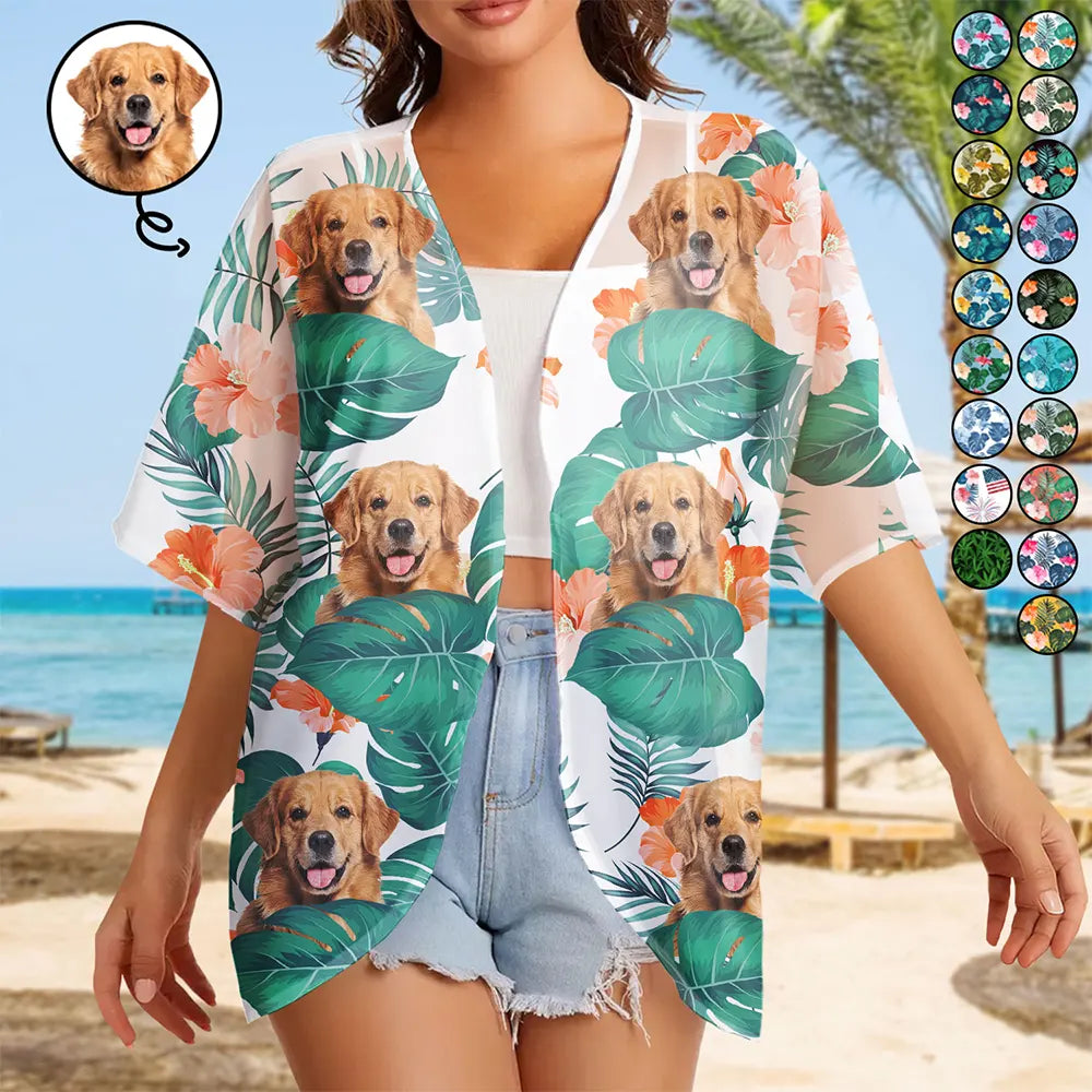 Women's Funny Dogs With Glasses Print Cardigan