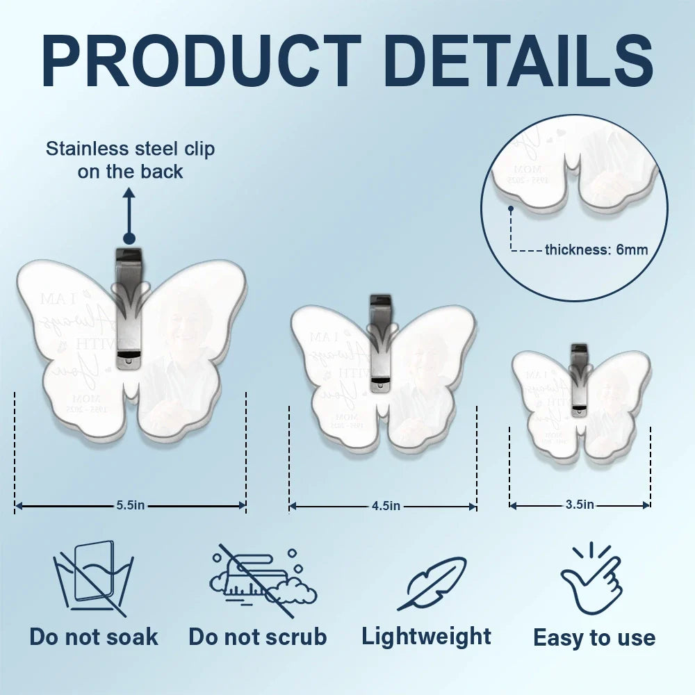 Memorial, Family, Parents, Gift For Grandparents, Sad, Custom Photo - Custom Photo Memorial I Am Always With You - Personalized Custom Shaped Acrylic Car Visor Clip