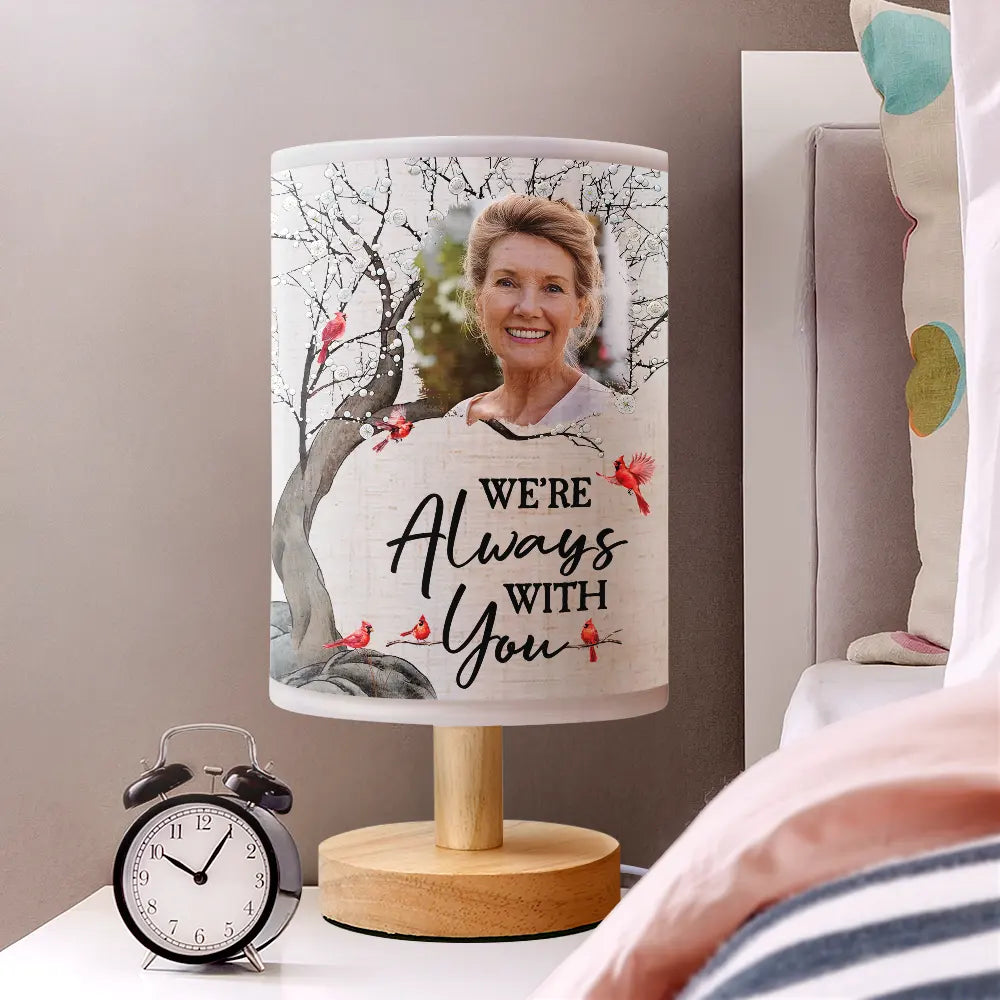 Memorial, Gift For Grandparents, Parents, Gift For Sibling, Family - Custom Photo When You Miss Me Have No Fear Memorial - Personalized Fabric Lamp
