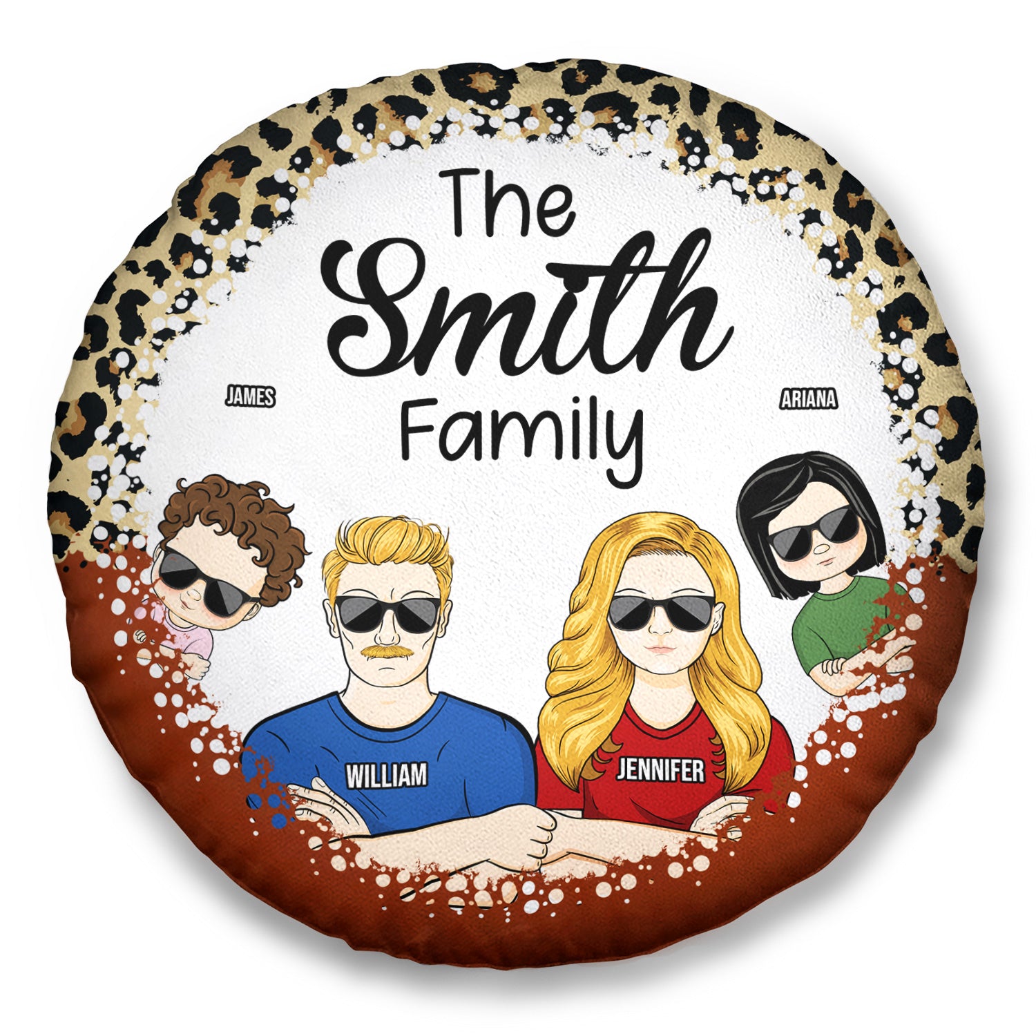 Funny The Family Gift - Personalized Custom Round Pillow