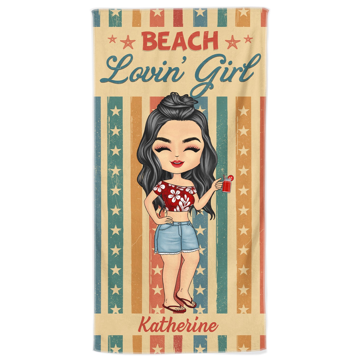 Beach Lovin' Girl Beach Lovin' Boy - Birthday, Summer Gift For Yourself, Men, Women, BFF Best Friends - Personalized Custom Beach Towel