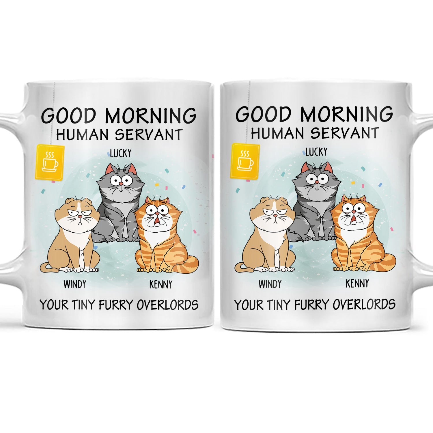 Personalized Funny Black Cat Mug Good Morning Human Servant Your Tiny Furry Overlord Mug Gift For Cat Lover, Cat Dad, Cat Mom Pet Lover Gift - Ireland