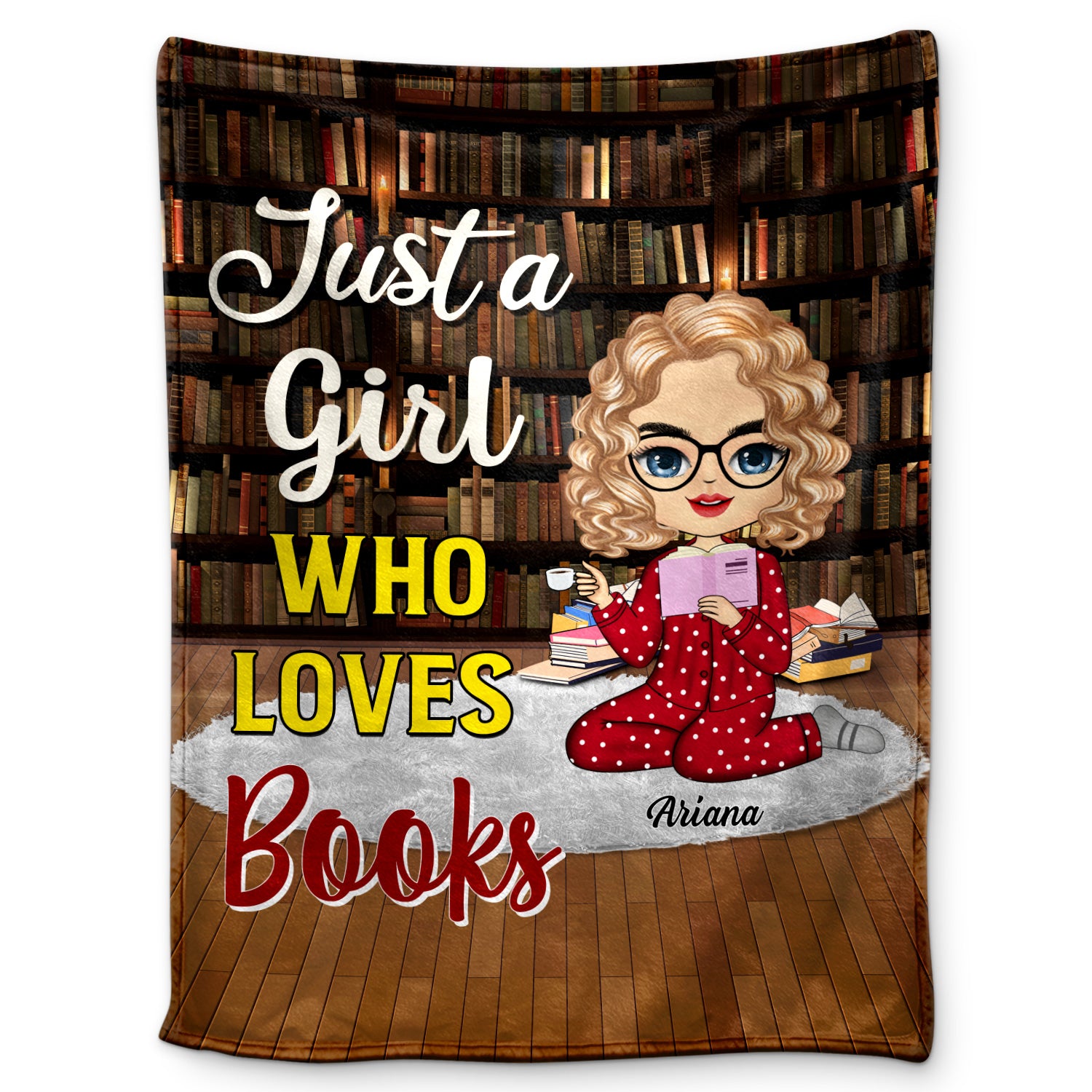 This Is My Book Reading Blanket - Gift For Reading Lovers - Personalized Fleece Blanket