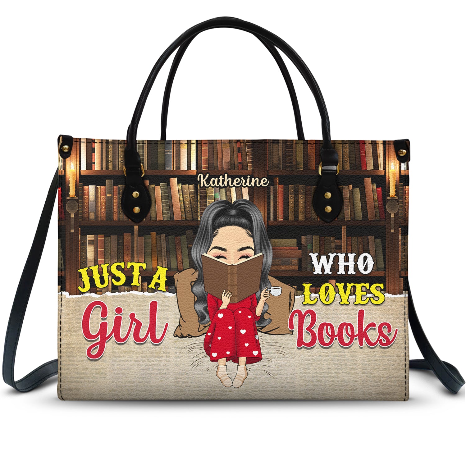 Just A Girl Who Loves Books - Gift For Books Lovers - Personalized Leather Bag