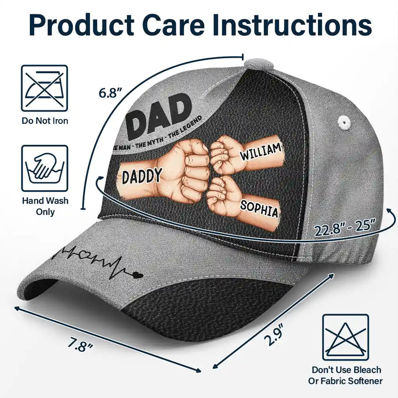 Gift For Father, Gift For Grandpa, Love - Dad Papa The Man The Myth The Legend - Personalized Classic Cap