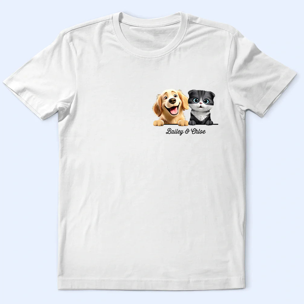 Dog Cat Mom Dad Pet Lover 3D Effect - Personalized T Shirt