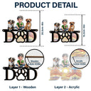 Pet Lovers, Pet Mom, Pet Dad ,Dog Lovers, Dog Mom, Dog Dad, Happy - Dog Mom Dog Dad 3D Effect - Personalized Window Hanging Suncatcher Ornament