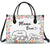 Floral Mama Bear - Gift For Mother - Personalized Leather Bag