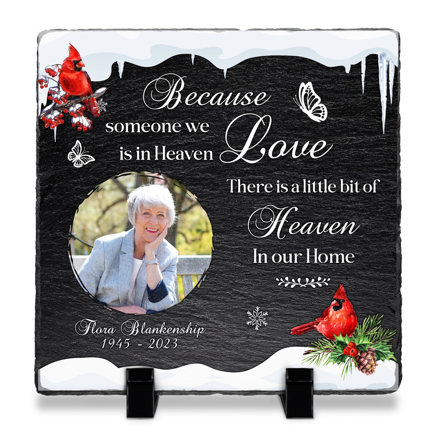 Custom Photo Someone We Love Is In Heaven - Memorial Gift - Personalized Rectangle Memorial Garden Stone