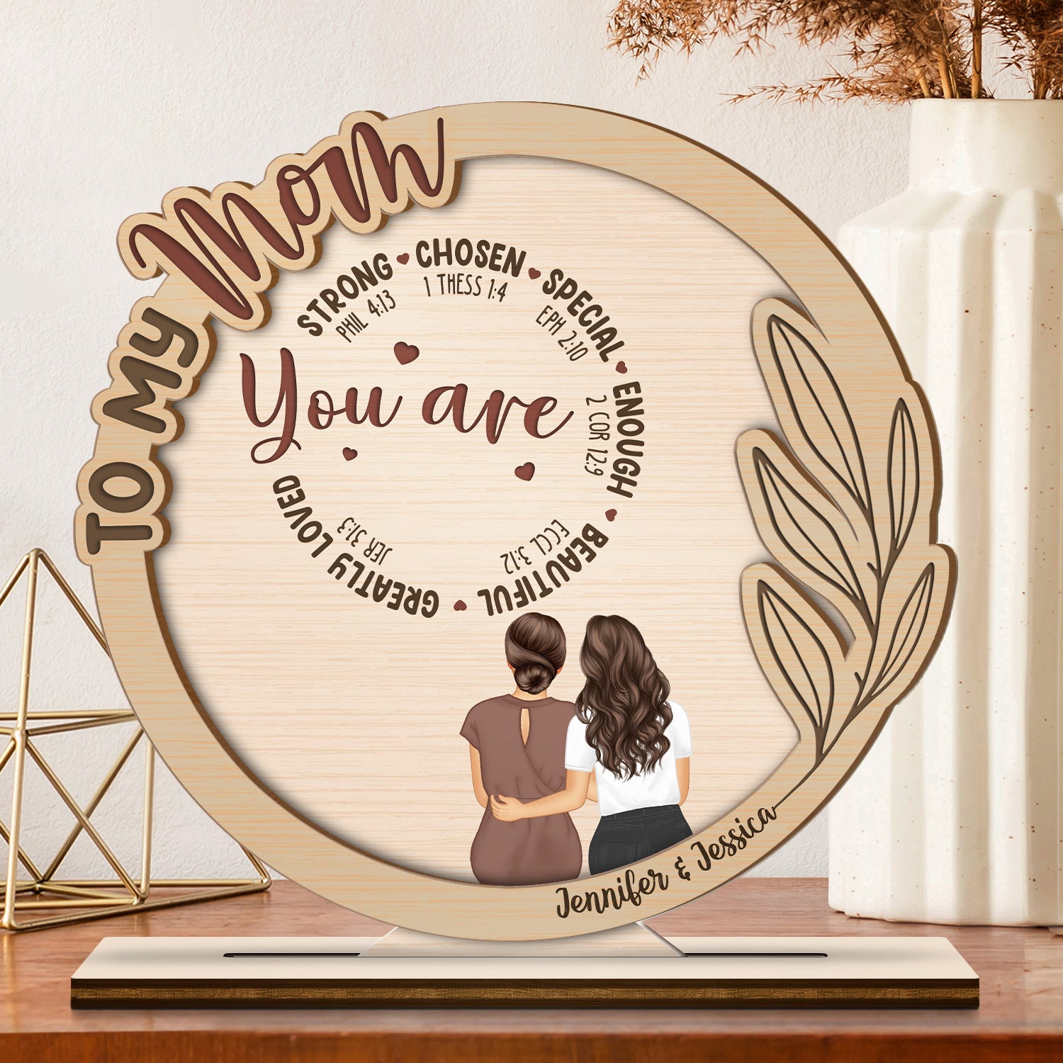 You Are Strong - Gift For Mother - Personalized Custom Shaped 2-Layered Wooden Plaque