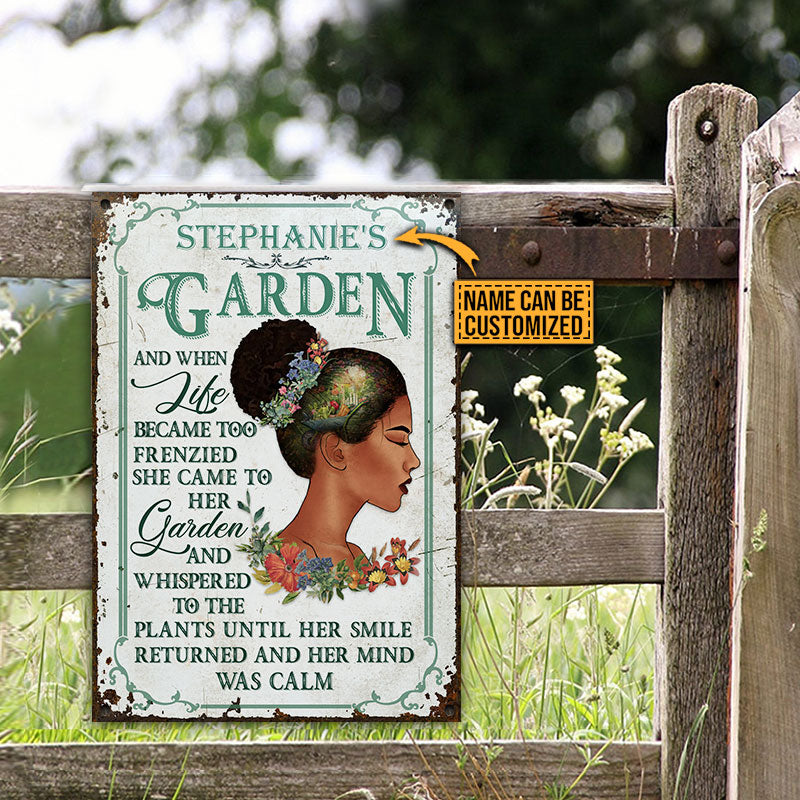 サイン入りGARDENS LIFE 【LIFE STYLE DESIGN】 Garden Black Girl And When Life Became Custom Classic Metal Signs