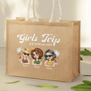 Gift For Bestie,Beach,Summer - Girls Trip Summer Vibe - Personalized Jute Beach Bag