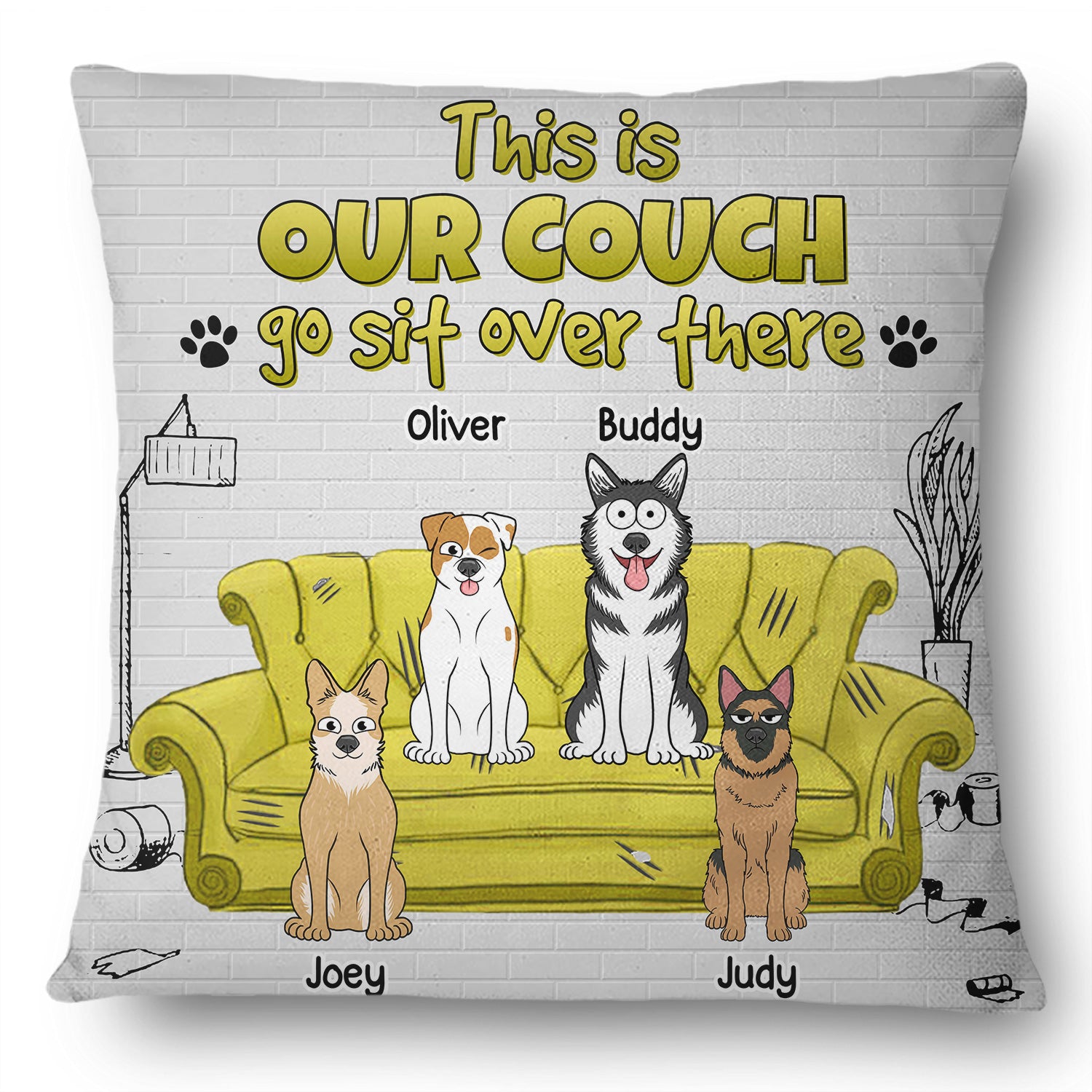This Is My Couch - Gift For Dog Lovers - Personalized Pillow