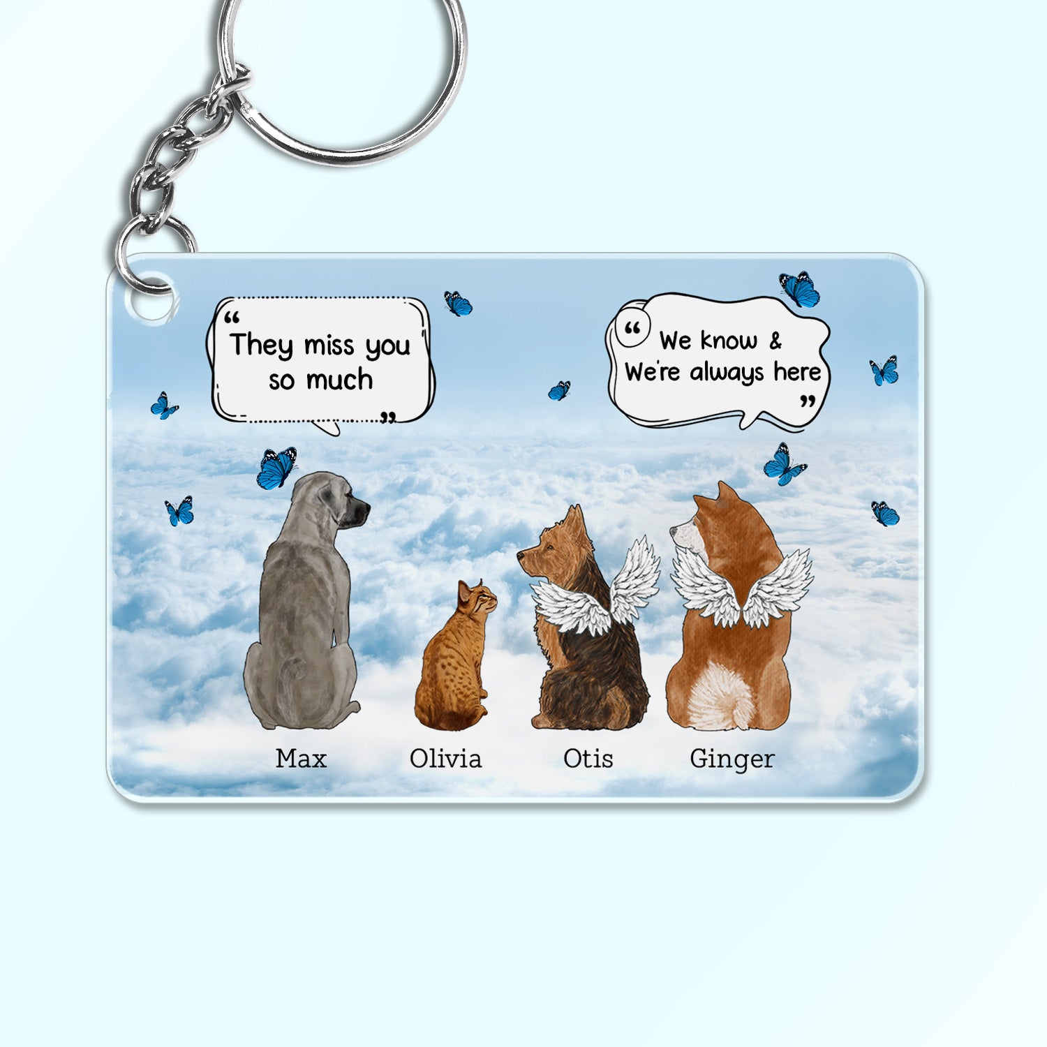 They Still Talk About You - Memorial Gift For Pet Lovers - Personalized Acrylic Keychain