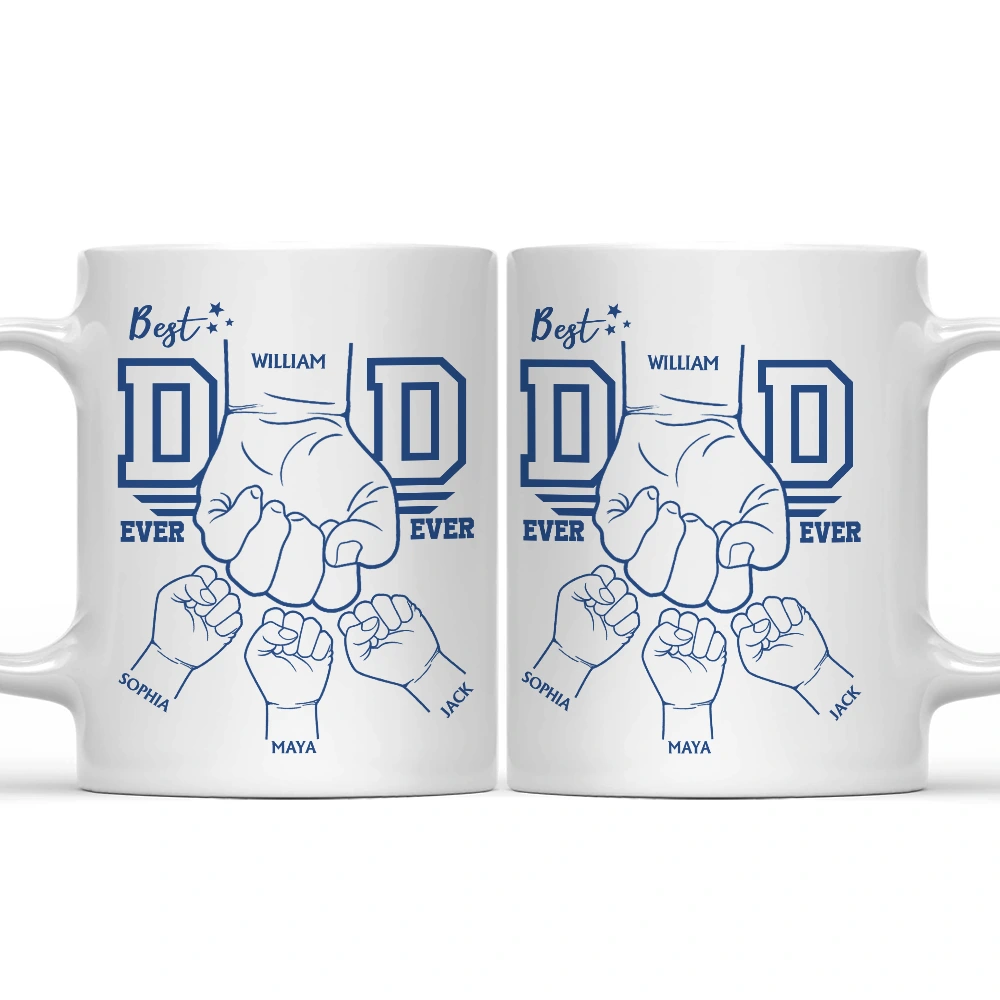 Best Dad Ever Fist Bump - Personalized Mug
