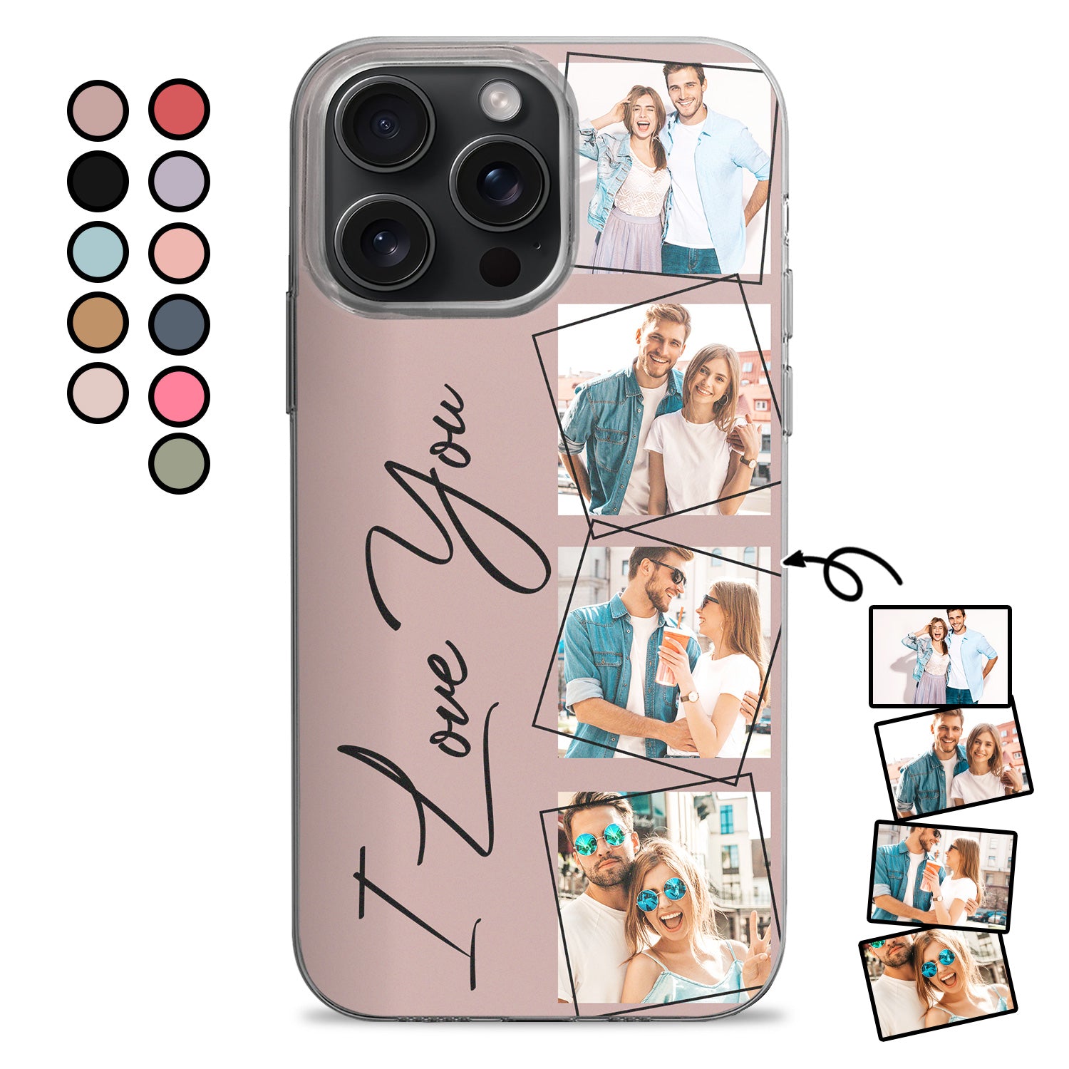 Custom Photo Your Loved Ones - Gift For Couples, Family BFF Best Friends, Besties - Personalized Clear Phone Case