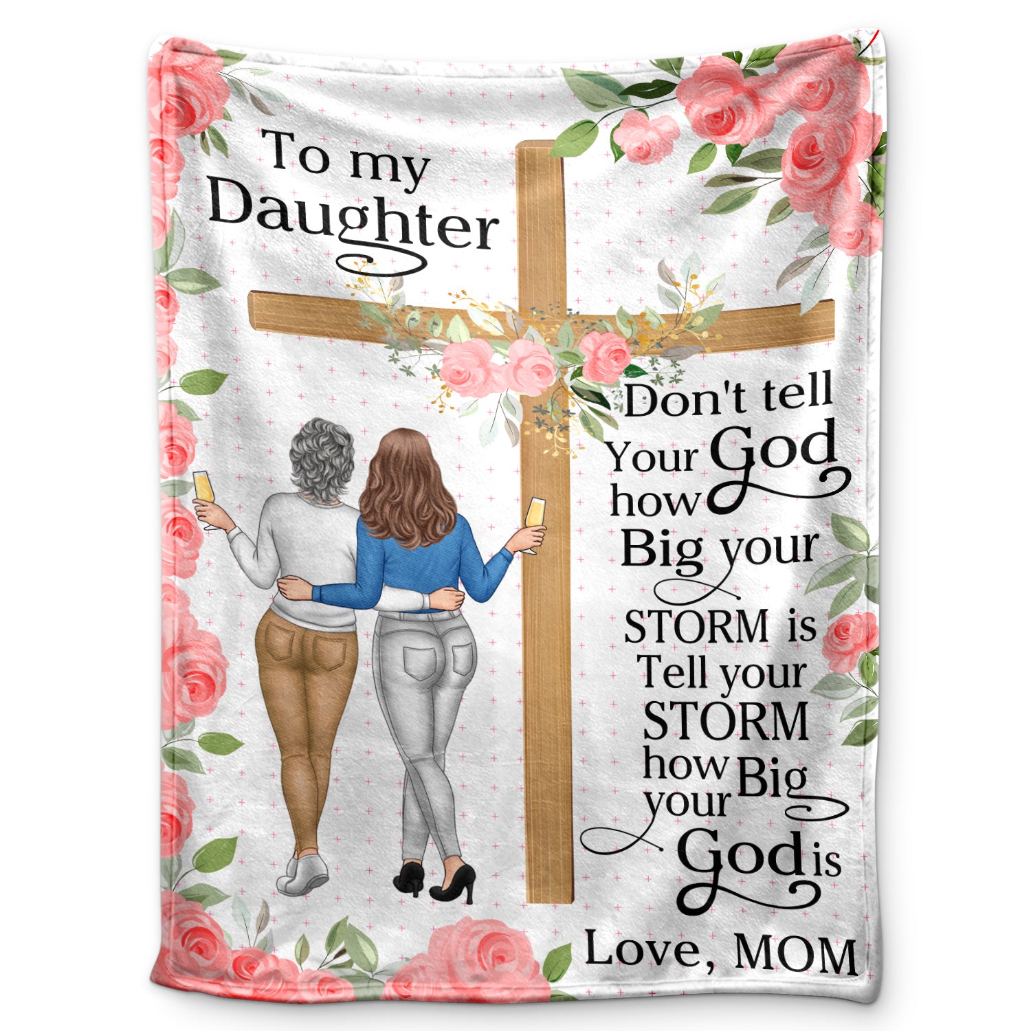 Tell Your Storm - Gift For Daughter - Personalized Fleece Blanket, Sherpa Blanket