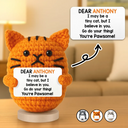 Pet Lovers - I May Be A Tiny Cat - Personalized Doll Crochet With Custom Card
