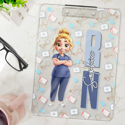 Intitulé du poste Infirmière à effet 3D - Presse-papiers en acrylique personnalisé