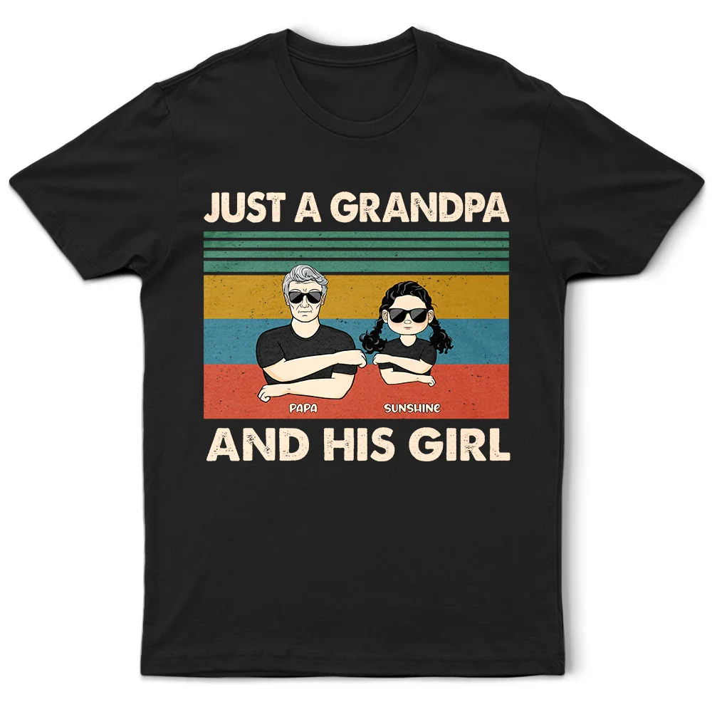 ベッツィーマッコール　Writes a Letter to Grandpa　服 Just A Grandpa And His Granddaughter - Personalized T Shirt