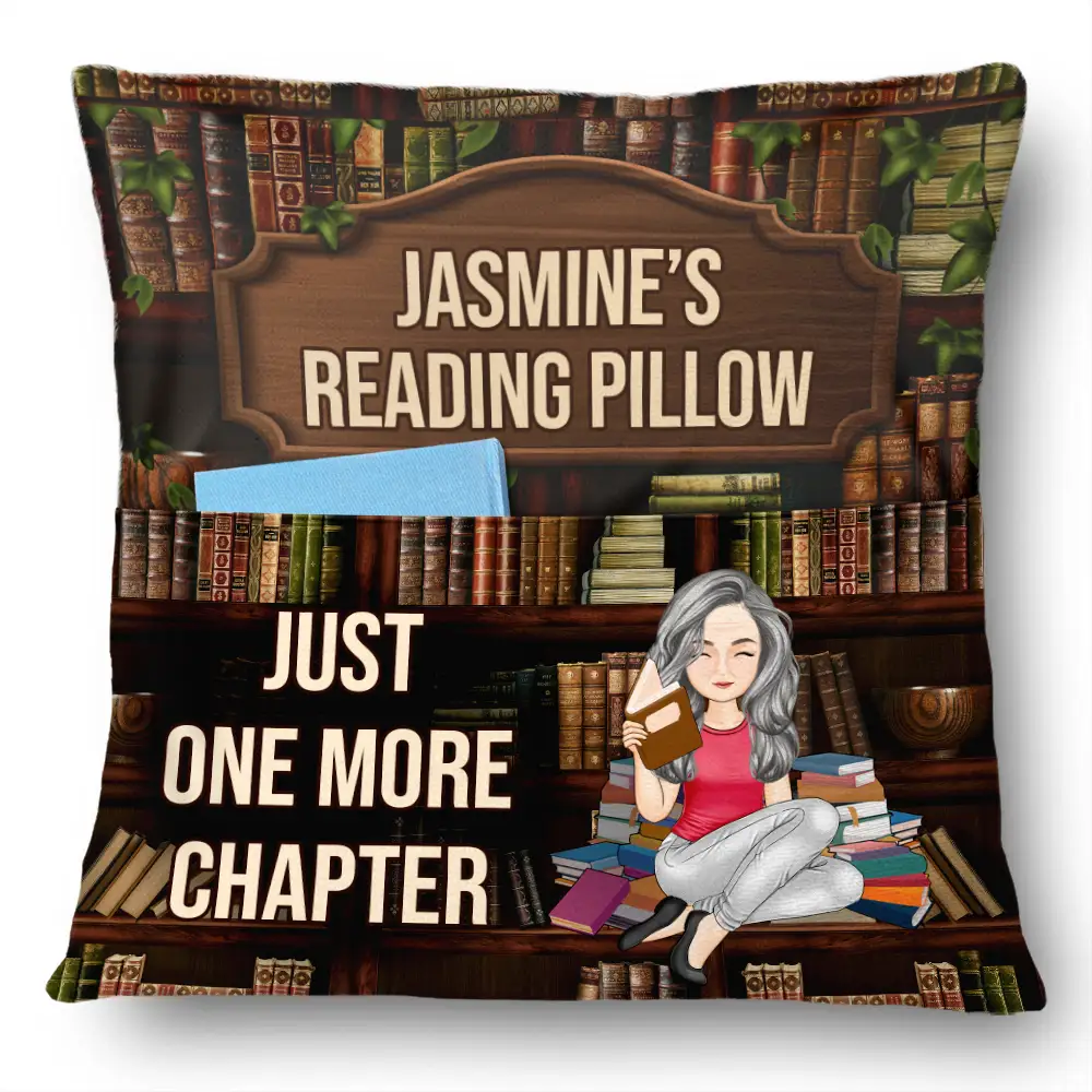 Book Lover Book Worm Girl Personalized Pocket Pillow