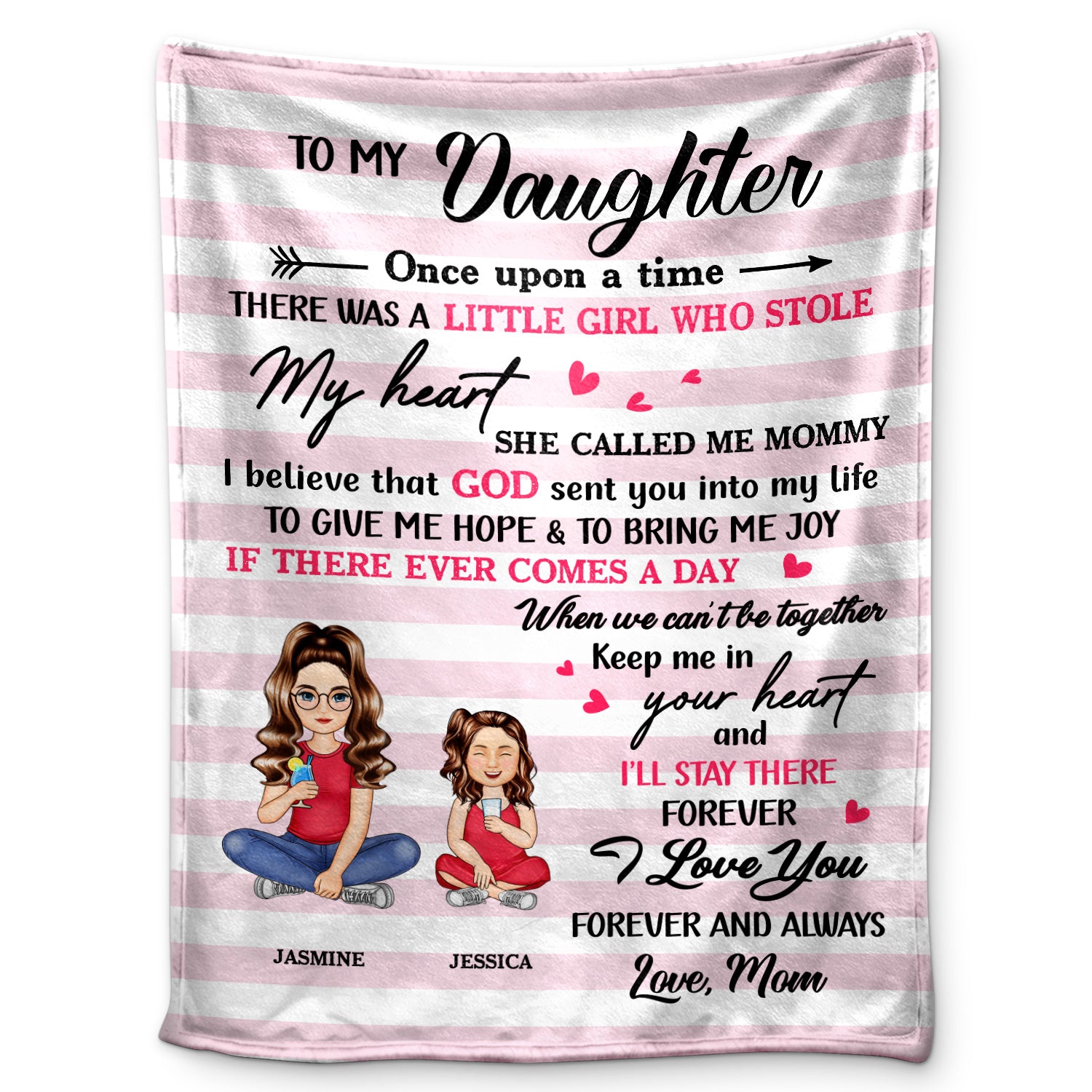 Mother To My Daughter Son Once Upon A Time - Gift For Kids - Personalized Fleece Blanket