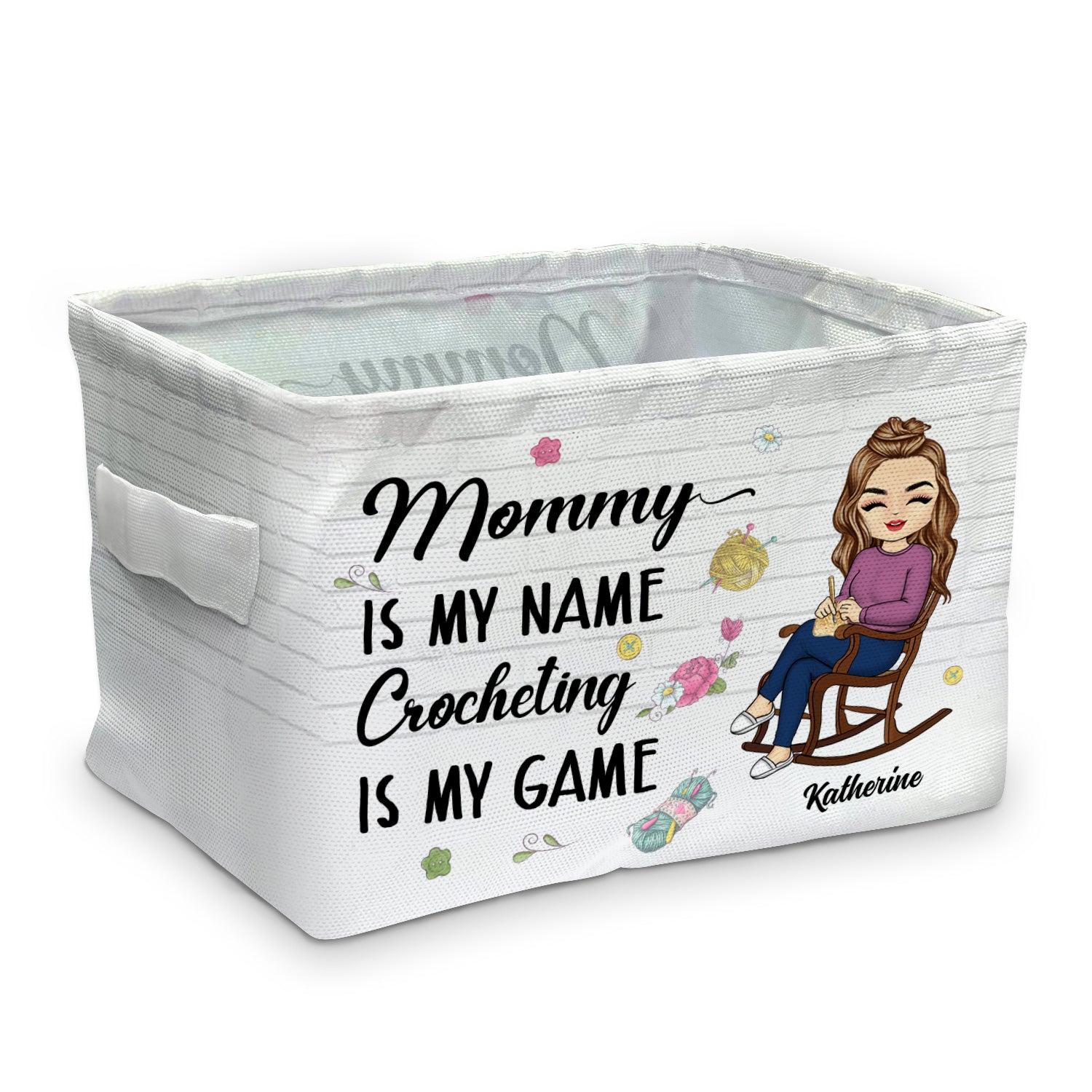 Crocheting Is My Game - Gift For Grandma & Mother - Personalized Storage Box