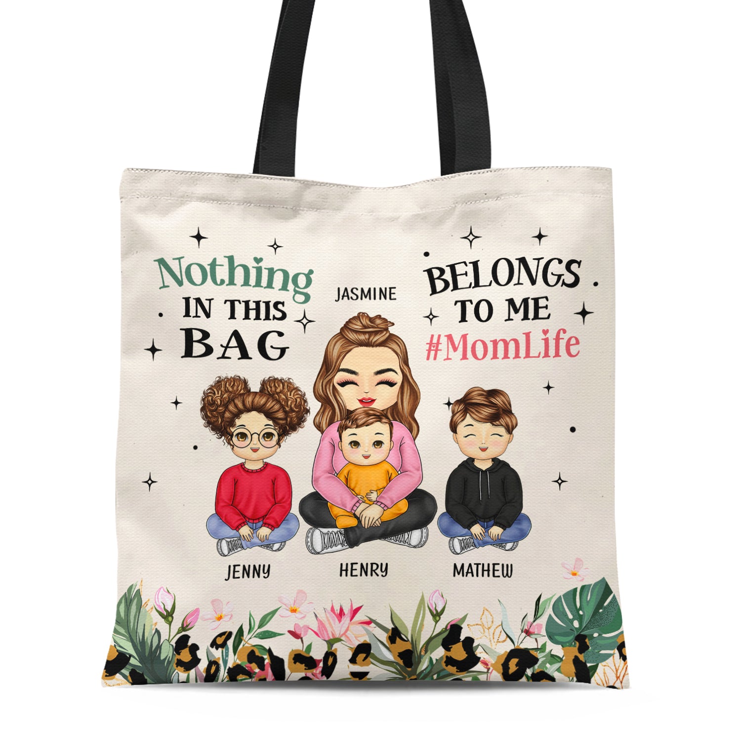 Nothing In This Bag - Gift For Mother - Personalized Zippered Canvas Bag
