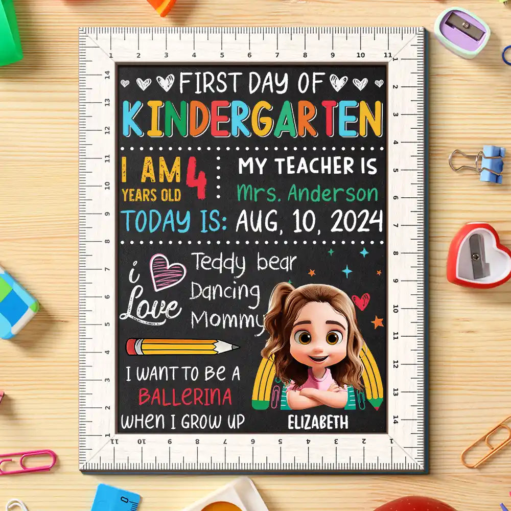 Kid's First Day Of School Personalized School Sign – Wander Prints